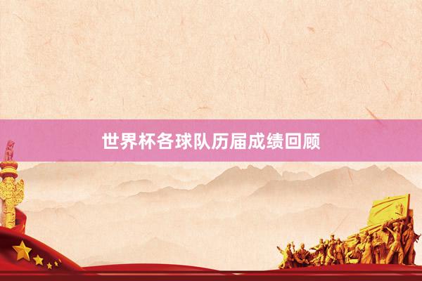 世界杯各球队历届成绩回顾